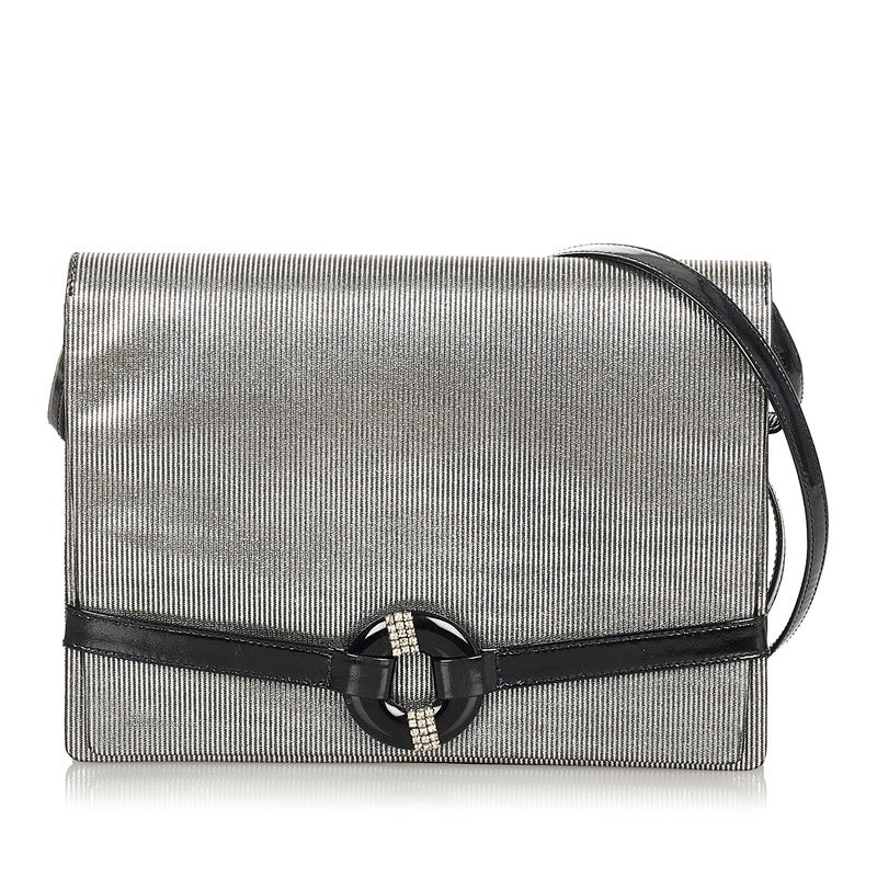 クリスチャンディオール シルバー ナイロン ショルダーバッグ レディース Christian Dior 【中古】