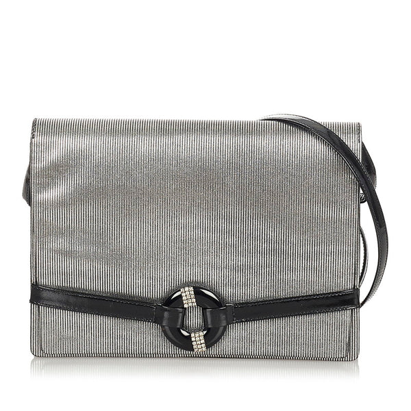 クリスチャンディオール シルバー ナイロン ショルダーバッグ レディース Christian Dior 【中古】