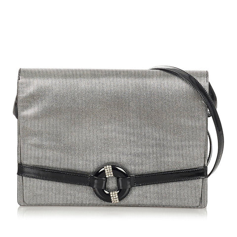 クリスチャンディオール シルバー ナイロン ショルダーバッグ レディース Christian Dior 【中古】