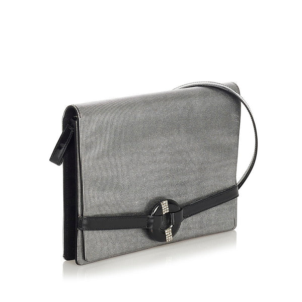 クリスチャンディオール シルバー ナイロン ショルダーバッグ レディース Christian Dior 【中古】