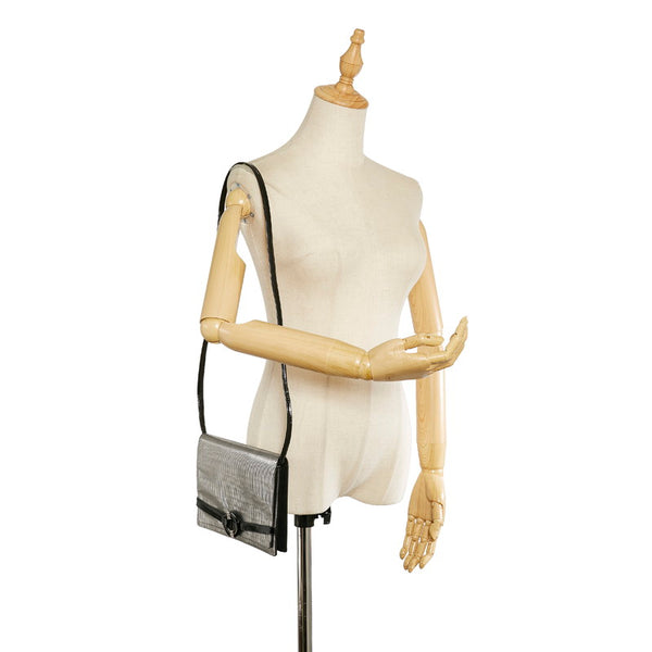 クリスチャンディオール シルバー ナイロン ショルダーバッグ レディース Christian Dior 【中古】