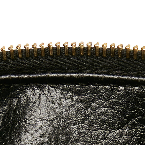 フェンディ ズッカ 263600 ブラウン ダークブラウン ナイロン レザー ポーチ レディース FENDI 【中古】