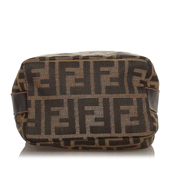 フェンディ ズッカ 263600 ブラウン ダークブラウン ナイロン レザー ポーチ レディース FENDI 【中古】