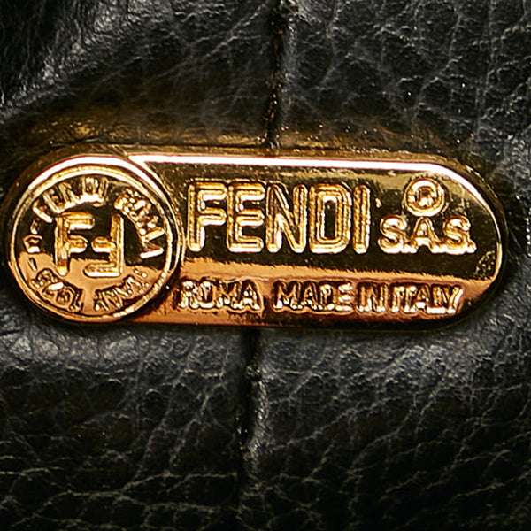 フェンディ ズッカ 263600 ブラウン ダークブラウン ナイロン レザー ポーチ レディース FENDI 【中古】