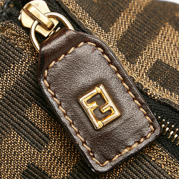 フェンディ ズッカ 263600 ブラウン ダークブラウン ナイロン レザー ポーチ レディース FENDI 【中古】