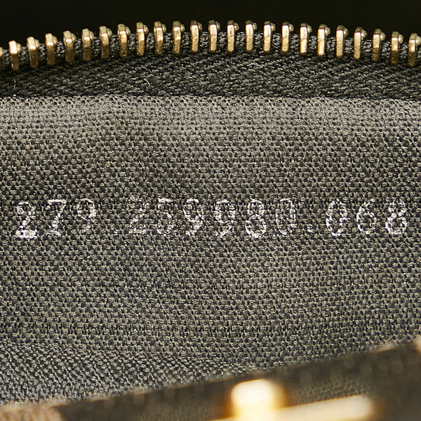 フェンディ ペカン FFロゴ 279  259980 068 カーキ ブラック PVC レザー ショルダーバッグ トートバッグ レディース FENDI 【中古】