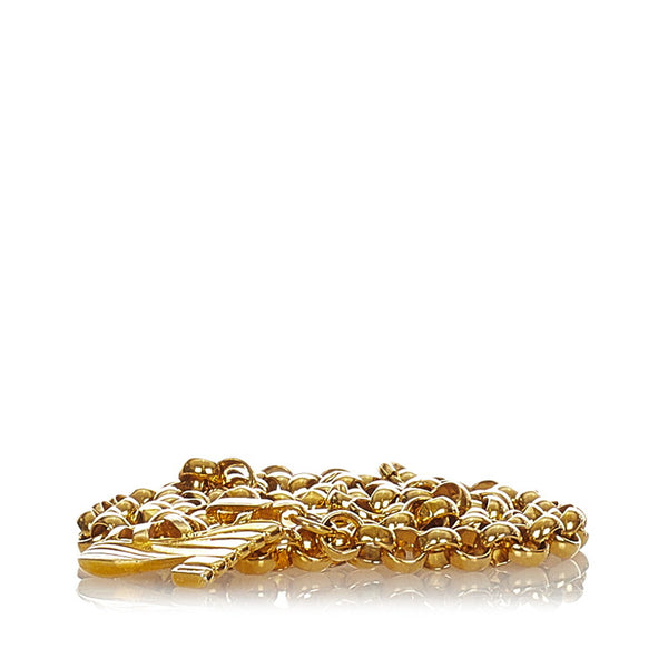 サルヴァトーレフェラガモ シューズ モチーフ チェーン ゴールド メッキ ベルト レディース Salvatore Ferragamo 【中古】