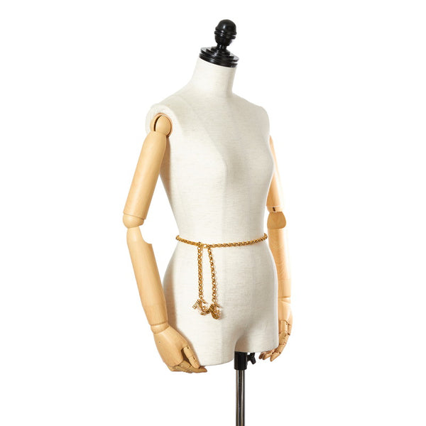 サルヴァトーレフェラガモ シューズ モチーフ チェーン ゴールド メッキ ベルト レディース Salvatore Ferragamo 【中古】