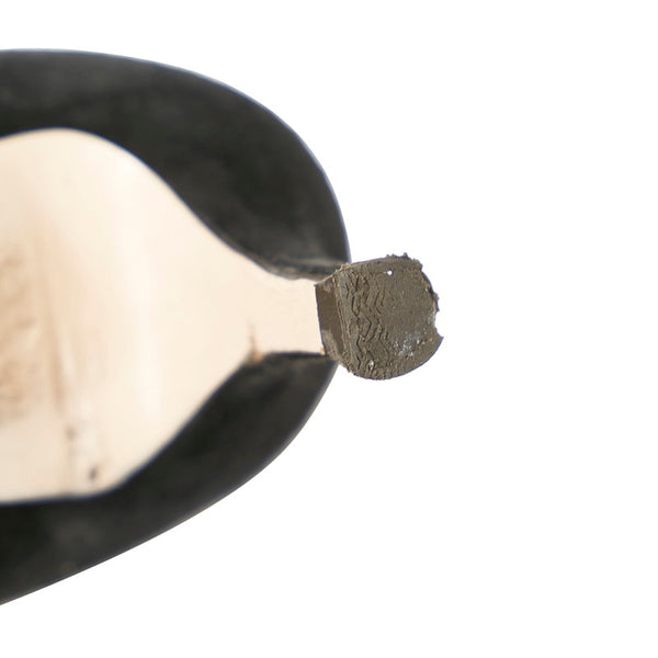 サルヴァトーレフェラガモ ブラック スウェード レザー ロングブーツ レディース Salvatore Ferragamo 【中古】