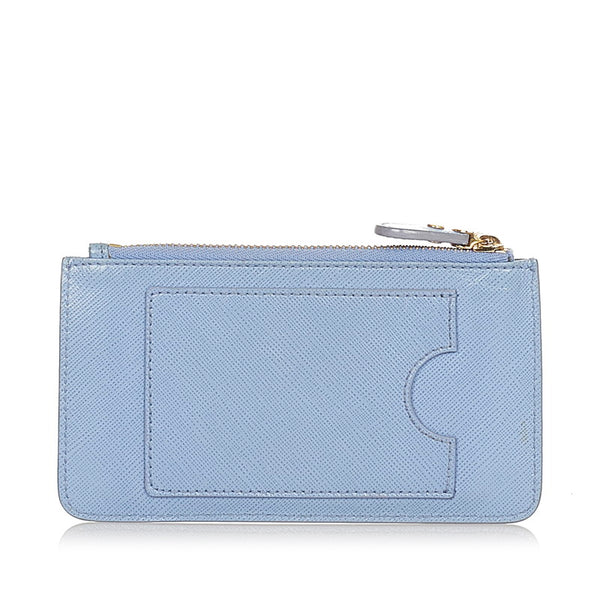 サルヴァトーレフェラガモ ガンチーニ コインケース KY-22 B956 ブルー レザー レディース Salvatore Ferragamo 【中古】