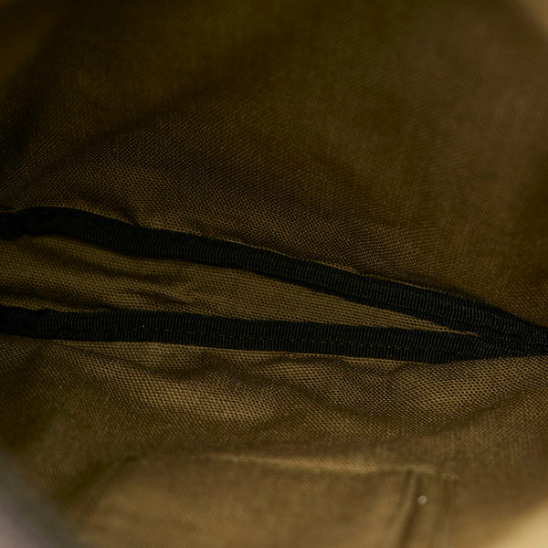 サルヴァトーレフェラガモ ブラウン ナイロン レザー ショルダーバッグ レディース Salvatore Ferragamo 【中古】