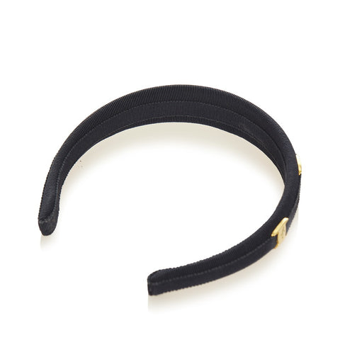 サルヴァトーレフェラガモ ネイビー ナイロン メッキ ヴァラ カチューシャ レディース Salvatore Ferragamo 【中古】