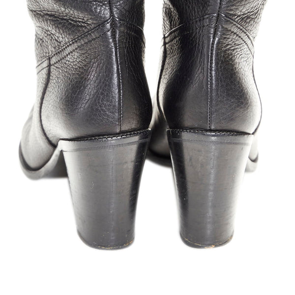 グッチ ロング 317032 ブラック レザー ブーツ レディース GUCCI 【中古】