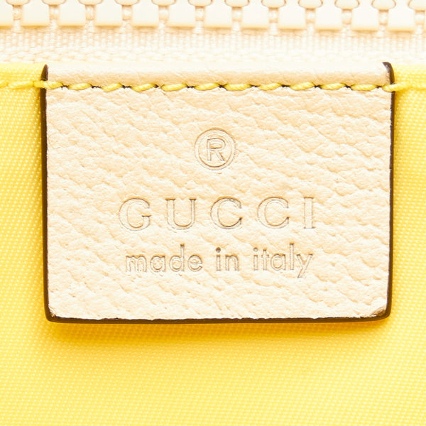 グッチ ブラインドフォーラブ リュック バックパック 536724  イエロー ブルー グレー ナイロン キャンバス レディース GUCCI 【中古】