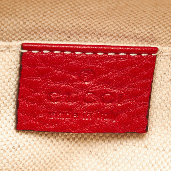 グッチ バンブー  リュック バックパック 370833 レッド レザー レディース GUCCI 【中古】