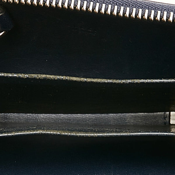 グッチ マイクロＧＧ 256810 0416 ネイビー レザー コインケース メンズ GUCCI 【中古】