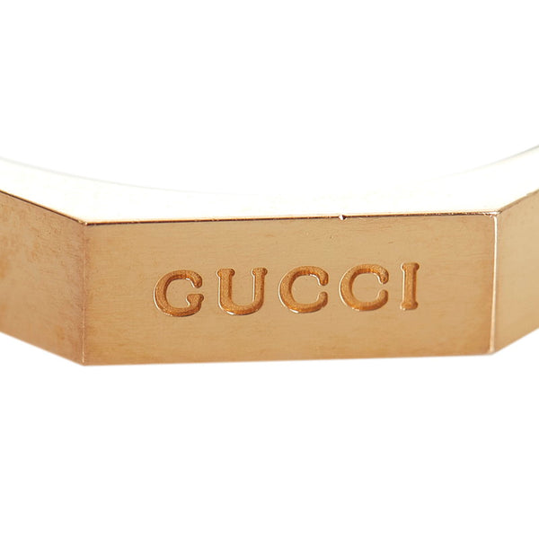 グッチ K18YG イエローゴールド オクタゴナル リング 指輪 レディース GUCCI 18号 【中古】