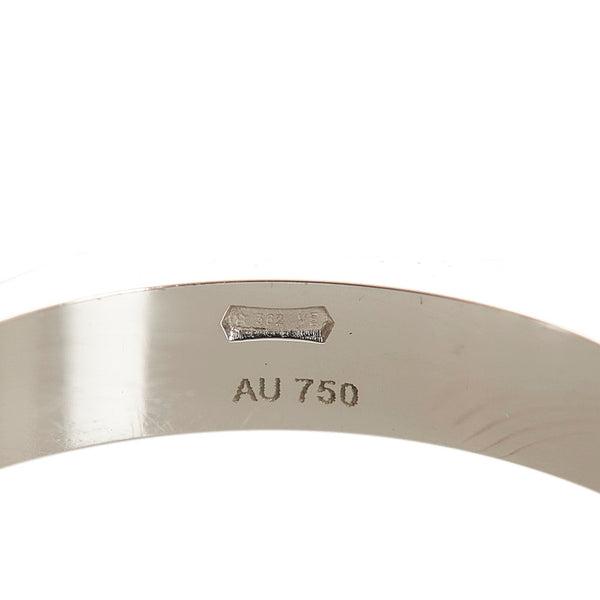 グッチ K18WG ホワイトゴールド オクタゴナル リング 指輪 メンズ GUCCI 17号 【中古】