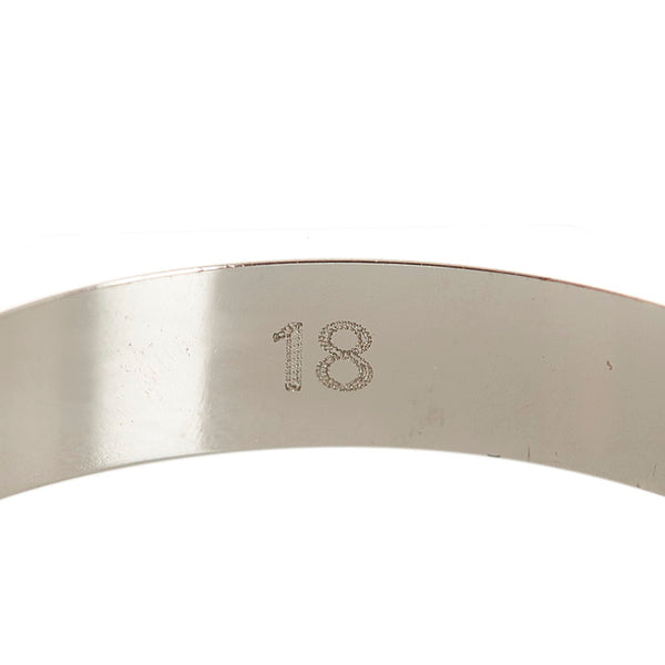 グッチ K18WG ホワイトゴールド オクタゴナル リング 指輪 メンズ GUCCI 17号 【中古】