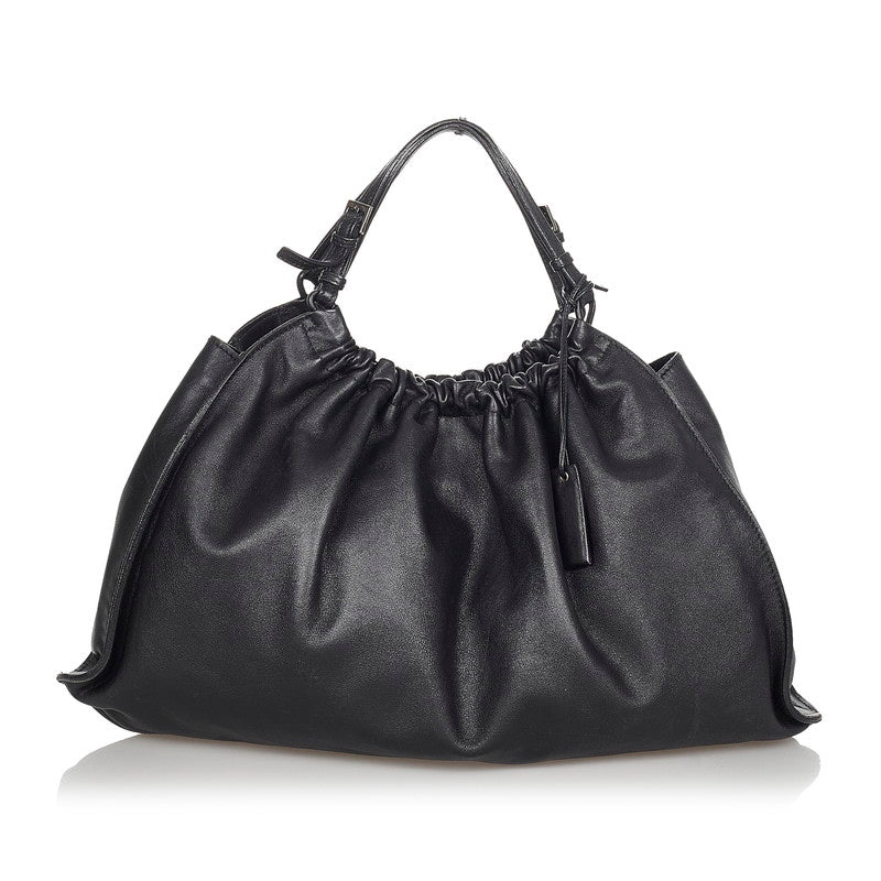 グッチ ハンドバッグ 76554 ブラック レザー レディース GUCCI 【中古】