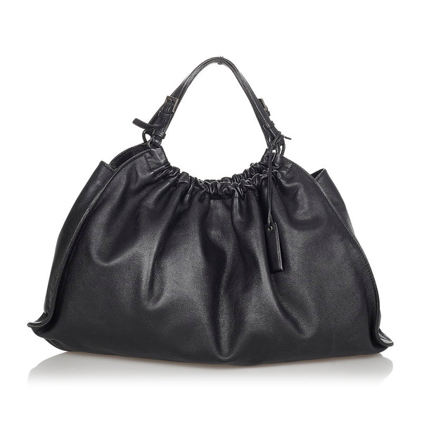 グッチ ハンドバッグ 76554 ブラック レザー レディース GUCCI 【中古】