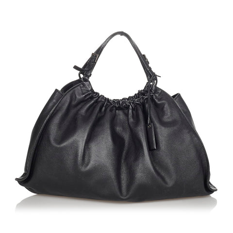 グッチ ハンドバッグ 76554 ブラック レザー レディース GUCCI 【中古】