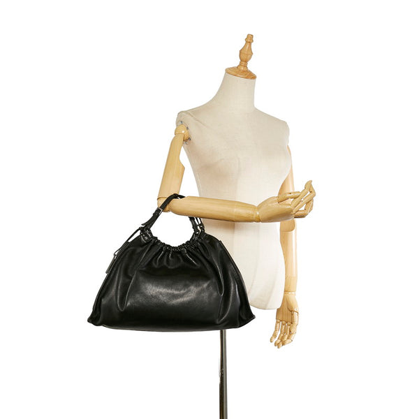 グッチ ハンドバッグ 76554 ブラック レザー レディース GUCCI 【中古】