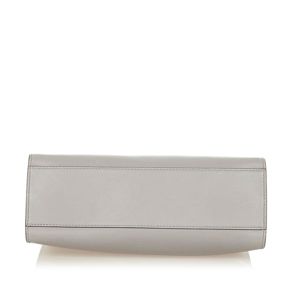 グッチ バンブー 459076 グレー レザー ハンドバッグ レディース GUCCI 【中古】