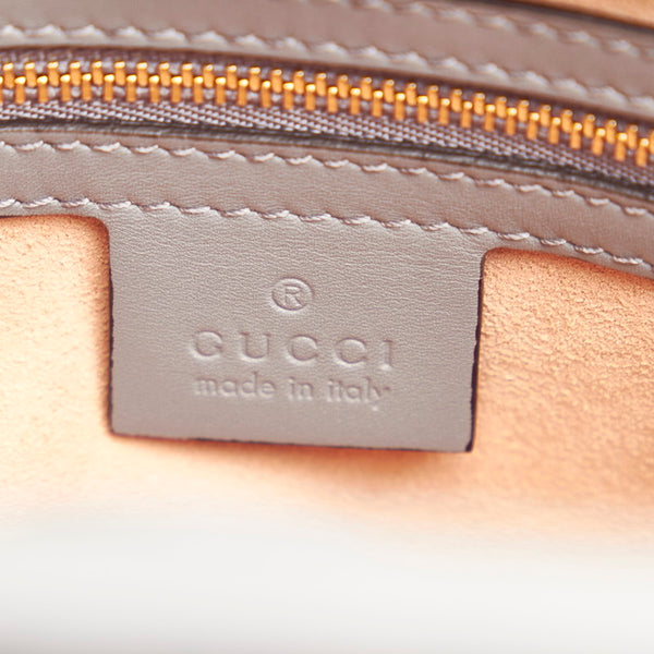 グッチ バンブー 459076 グレー レザー ハンドバッグ レディース GUCCI 【中古】