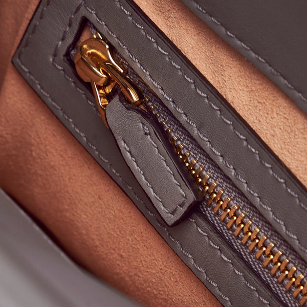 グッチ バンブー 459076 グレー レザー ハンドバッグ レディース GUCCI 【中古】