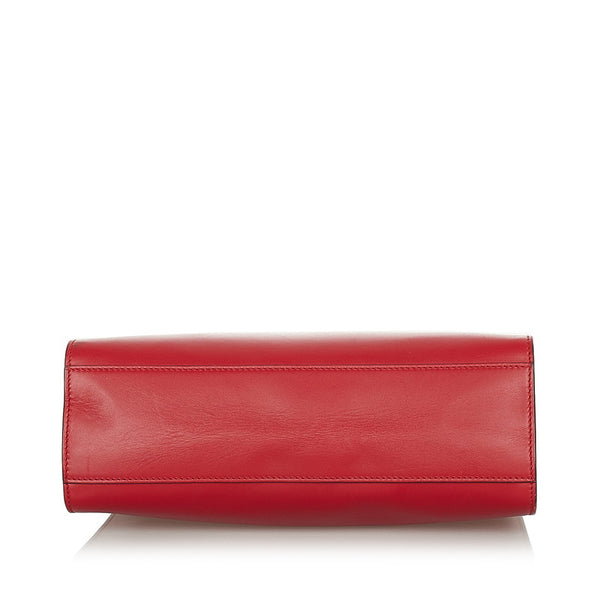 グッチ バンブー 459076 レッド レザー ハンドバッグ レディース GUCCI 【中古】