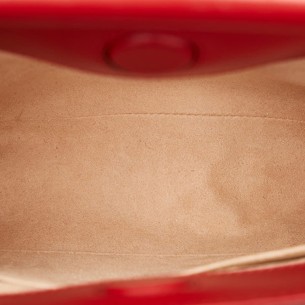 グッチ バンブー 459076 レッド レザー ハンドバッグ レディース GUCCI 【中古】