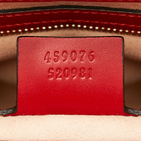 グッチ バンブー 459076 レッド レザー ハンドバッグ レディース GUCCI 【中古】