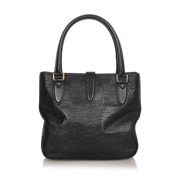 グッチ ジャッキー 145817 ブラック レザー ハンドバッグ レディース GUCCI 【中古】