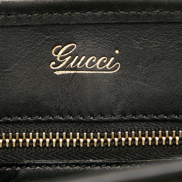 グッチ ジャッキー 145817 ブラック レザー ハンドバッグ レディース GUCCI 【中古】