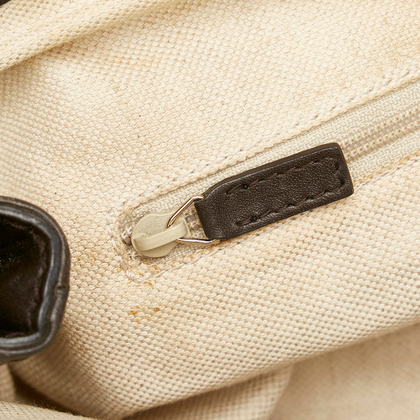 グッチ GGキャンバス スーキー 211944 ブラウン キャンバス レザー ハンドバッグ レディース GUCCI 【中古】