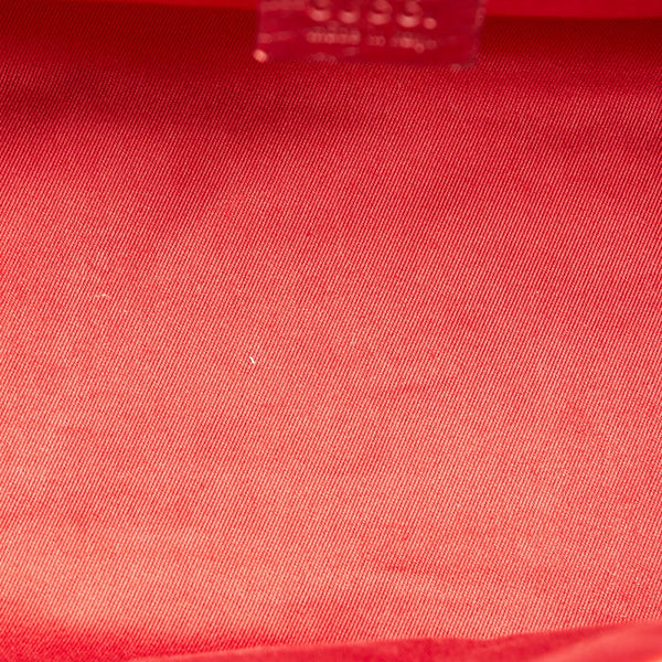 グッチ GGキャンバス バンブー 111713 レッド レザー キャンバス ハンドバッグ レディース GUCCI 【中古】