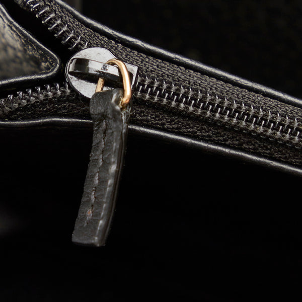 グッチ インターロッキングG 449347 ブラック レザー 長財布 レディース GUCCI 【中古】