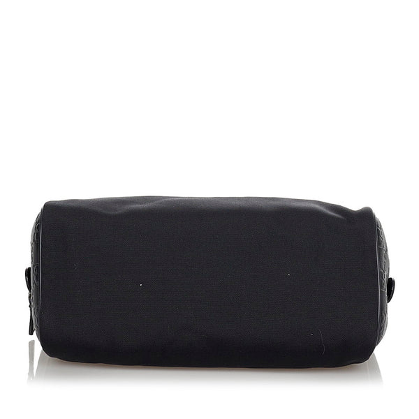 グッチ GG ブラック レザー ナイロン セカンドバッグ レディース GUCCI 【中古】