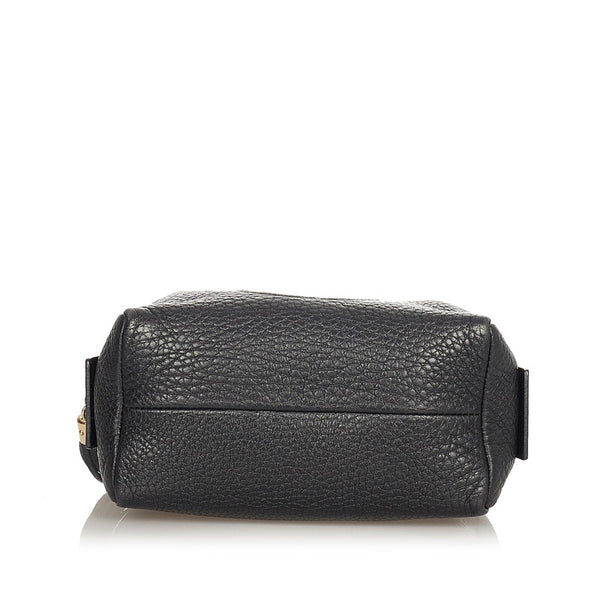 グッチ ソーホー 308636 ブラック レザー ポーチ レディース GUCCI 【中古】