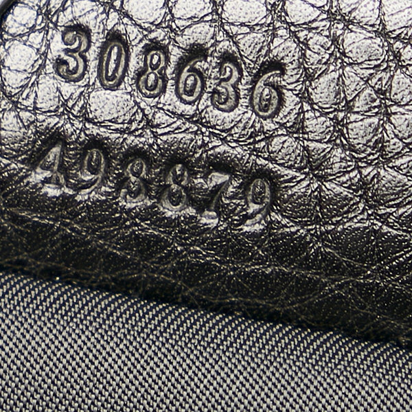 グッチ ソーホー 308636 ブラック レザー ポーチ レディース GUCCI 【中古】