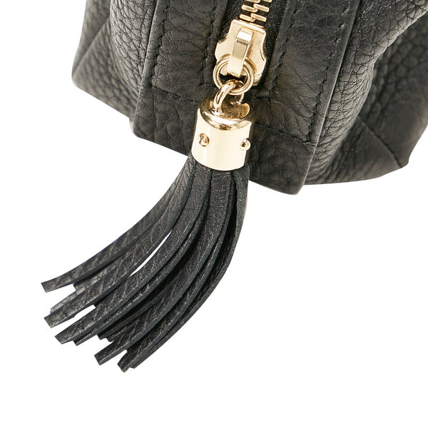 グッチ ソーホー 308636 ブラック レザー ポーチ レディース GUCCI 【中古】