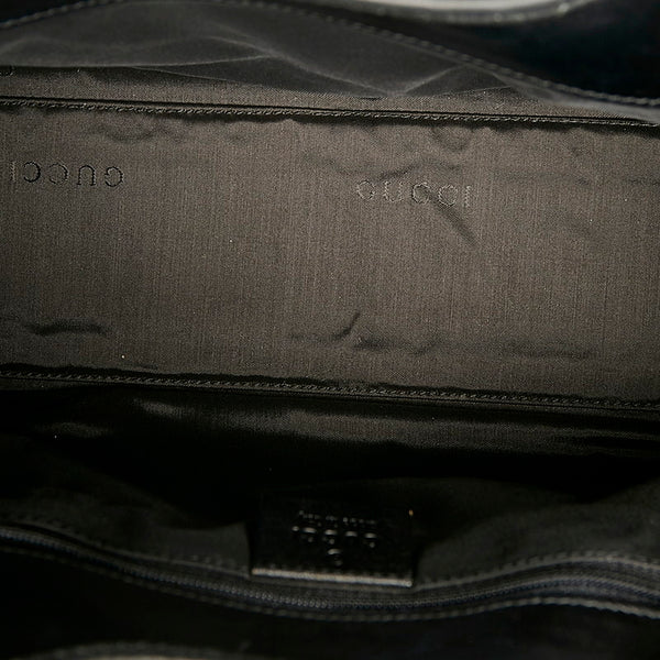 グッチ ジャッキー GGキャンバス 002 1067 ブラック キャンバス レザー ショルダーバッグ レディース GUCCI 【中古】