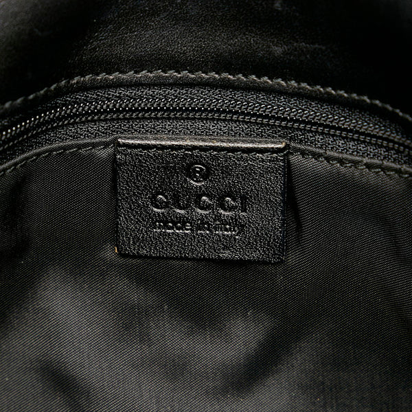 グッチ ジャッキー GGキャンバス 002 1067 ブラック キャンバス レザー ショルダーバッグ レディース GUCCI 【中古】