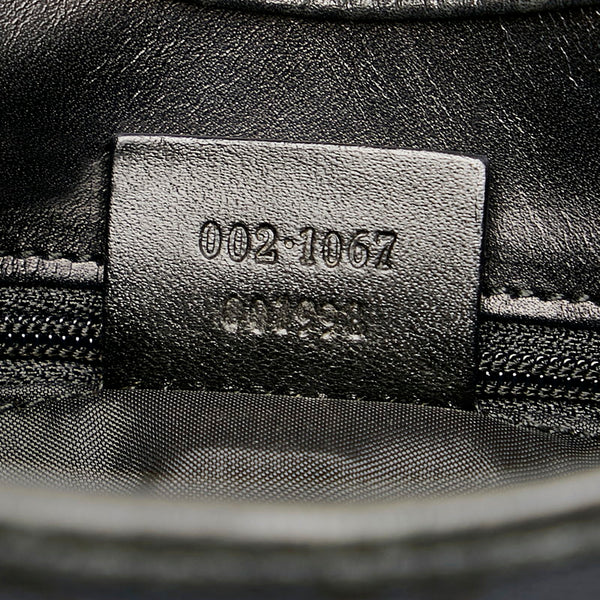 グッチ ジャッキー GGキャンバス 002 1067 ブラック キャンバス レザー ショルダーバッグ レディース GUCCI 【中古】