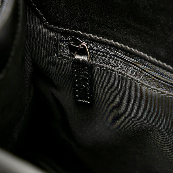 グッチ ジャッキー GGキャンバス 002 1067 ブラック キャンバス レザー ショルダーバッグ レディース GUCCI 【中古】