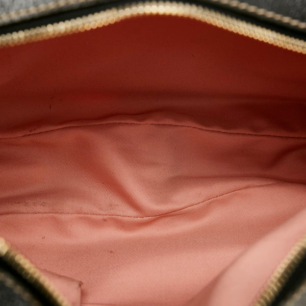 グッチ チャーム柄 153010 ブラック マルチカラー サテン レザー ワンショルダー レディース GUCCI 【中古】