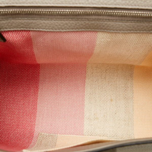 グッチ バンブー デイリー グレー レザー ハンドバッグ ショルダーバッグ 2WAY レディース GUCCI 【中古】