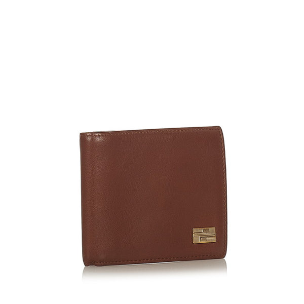 グッチ 034・1408 ブラウン カーフ 二つ折り財布 メンズ GUCCI 【中古】