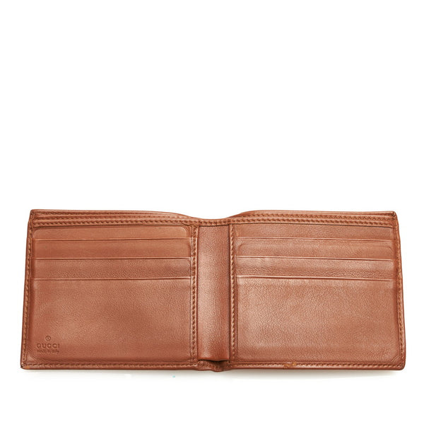 グッチ 034・1408 ブラウン カーフ 二つ折り財布 メンズ GUCCI 【中古】
